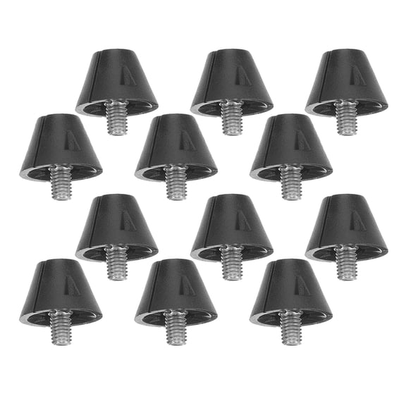 HONMEET 12Pcs Field Shoe Spikes Soccer Cleat Replacement Spikes In Black Nylon For Outdoor Use