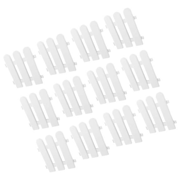 HONMEET 12Pcs Plastic Border Edging for Garden White Fencing Pp Round Top