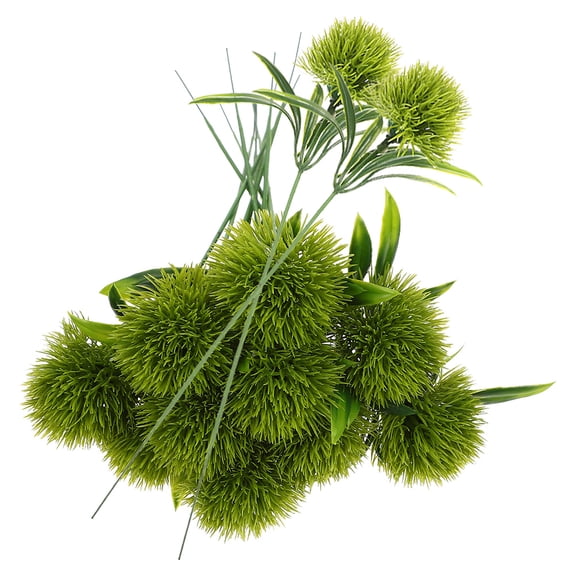 HONMEET 12Pcs Plastic Fake Dandelion Flowers Realistic Artificial Green Flowers for Home Use