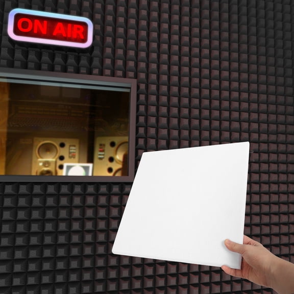 HONMEET 12Pcs Self Adhesive Acoustic Panels For Wall Panels 11.8X11.8X0.35In