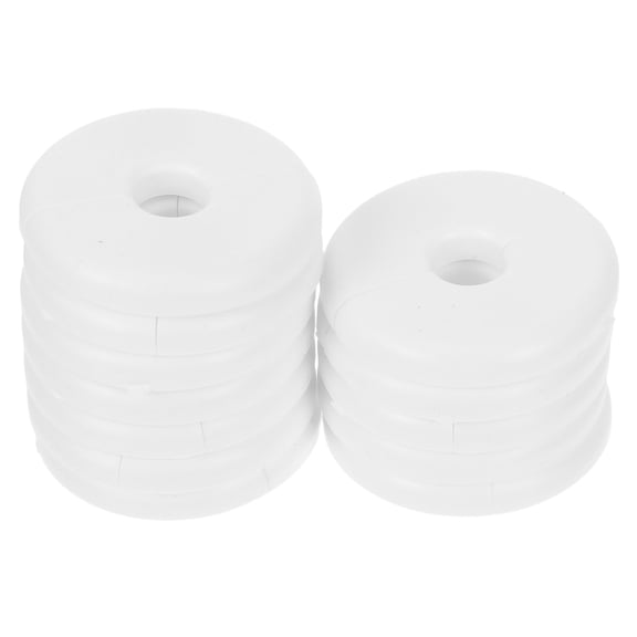 HONMEET 12-Pack White ABS Split Flange Covers, Round Shape, Protective Caps for Plumbing and Pipe Fittings