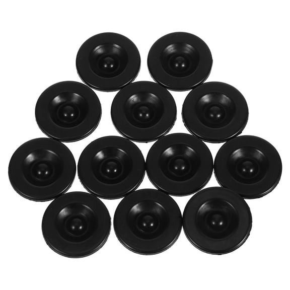 HONMEET 12-Pack Black Rubber Dust Caps for Trailer Wheel Bearings, Protective Plugs for Trailer Maintenance and Repair