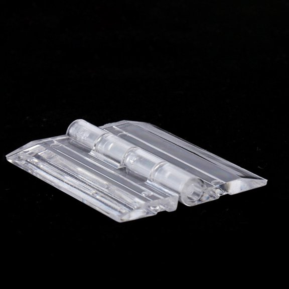 HONMEET 12Pcs Transparent Plastic Hinges for Inset Cabinet Doors Easy Installation