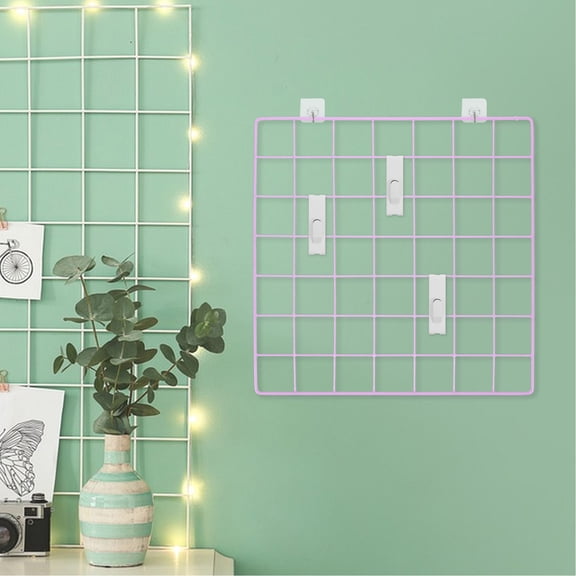 HONMEET 12Pcs White Metal Grid Panel Hanging Hooks for Home and Office Use with Strong Construction