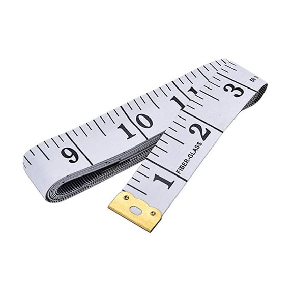HONMEET 12Pcs White Sewing Tape Measure Foot Inch Ruler Vinyl Fiberglass Tape Waterproof Accurate