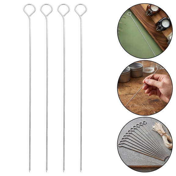 HONMEET Candle Wick Setting Tool Plated Silver Iron Compatible with Wax Types Ideal for Handmade Candles