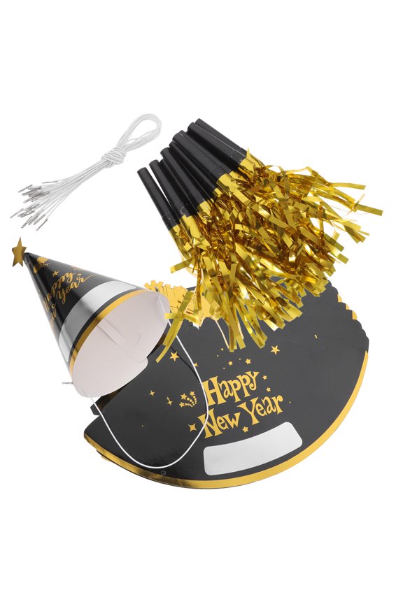 12-Pack Multi-Color Writable paper Hats for New Year Party Decorations and Celebrations