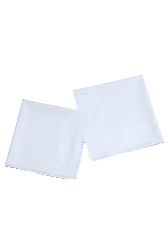 12Pcs Cotton Handkerchiefs for Men White Classic pe Plaid Multipurpose Pocket for Home Use