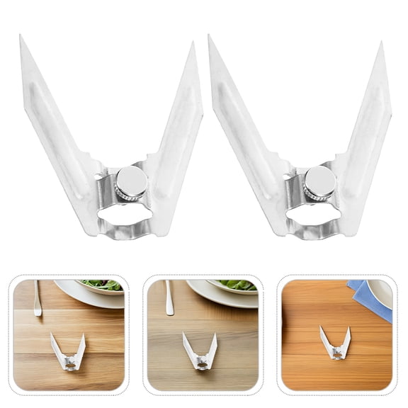 HONMEET 12Pcs Stainless Steel Rotisserie Meat Forks for Oven Rotating Roast Chicken and BBQ Accessories