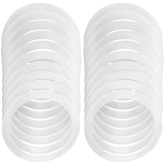 HONMEET 12-Pack White Silicone Gaskets Universal Fit for Glass Jar Sealing, Airtight Replacement Seals for Canning Jars
