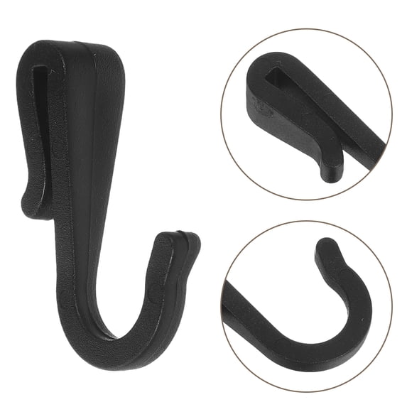 HONMEET Black Plastic S-Shaped Hooks for Kitchen Utensils Easy Storage 12Pcs