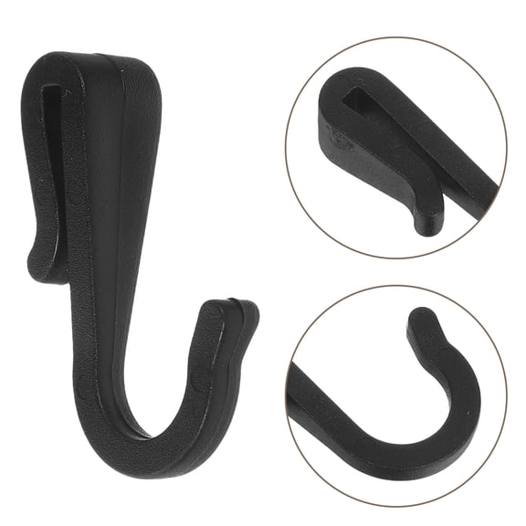 HONMEET Black Plastic S-Shaped Hooks for Kitchen Utensils Easy Storage 12Pcs