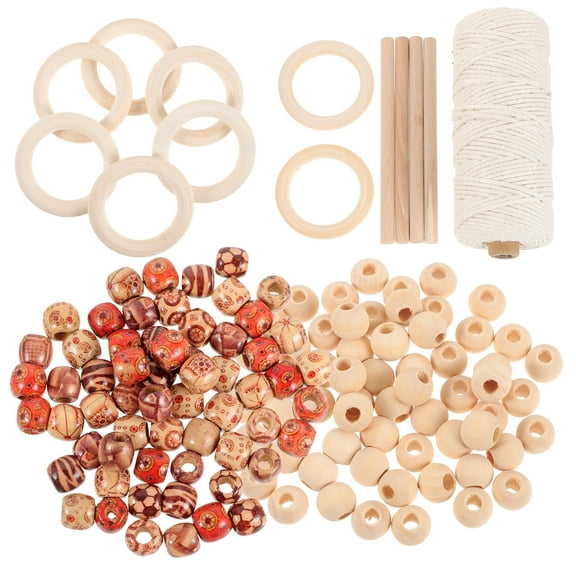 HONMEET 133Pcs Tapestry Kit with Assorted Color Macrame Cord and Wood Accessories