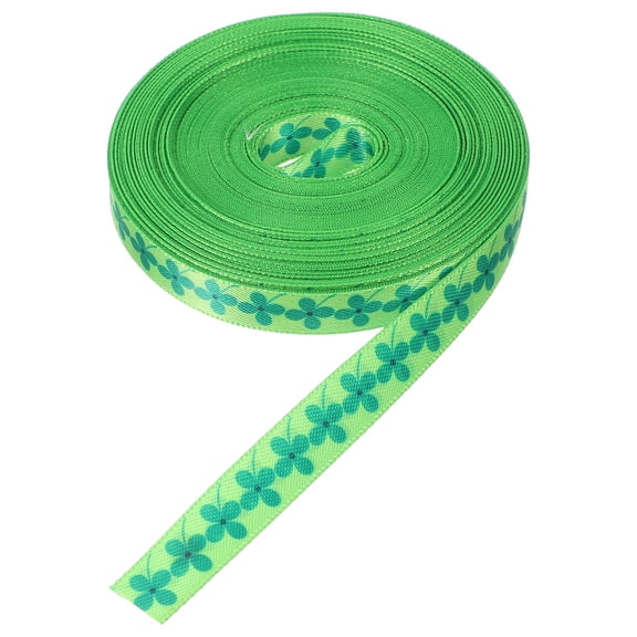 HONMEET Patricks Day present Wrapping Ribbon Green Cloth 1 Roll 10 Yards Long 0.39in Wide