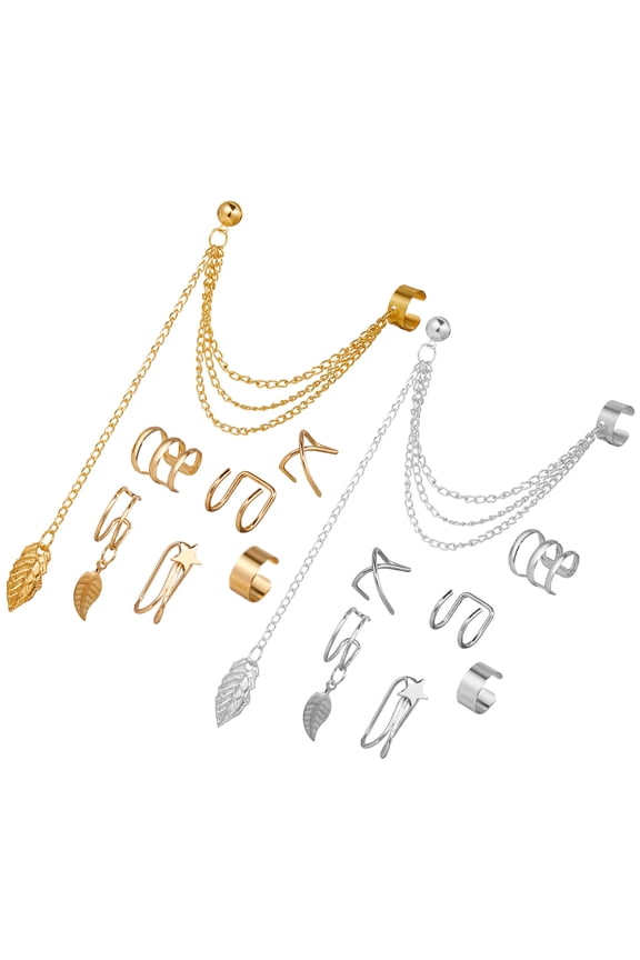 14Pcs Assorted Color Ear Bone Clips Fashion Accessories for Everyday Wear