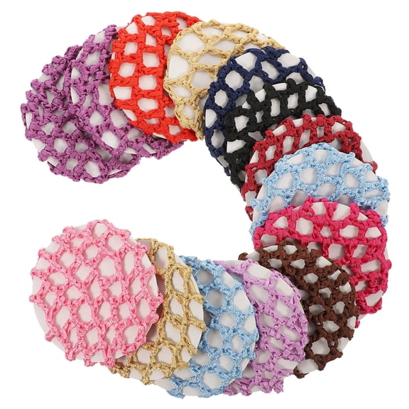 HONMEET 14Pcs Bun Hair Net Elastic Hairnet for Professional Performers and Formal Occasions