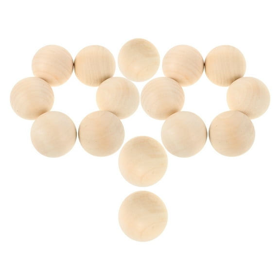 HONMEET  15 Pc Hardwood Hockey Practice Balls Beige