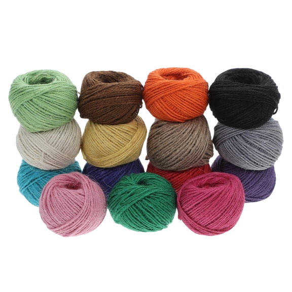 HONMEET 15Pcs Braided Rope Jute Twine Multi for Craft Projects