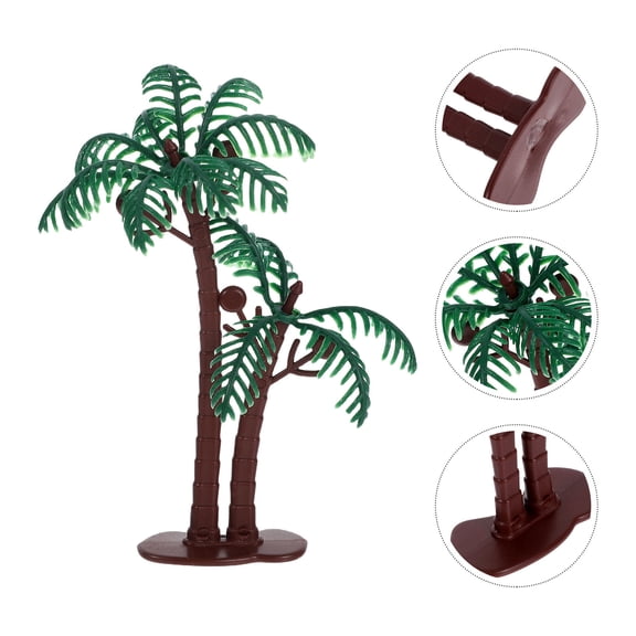 HONMEET 15Pcs Faux Palm Trees Green Plastic Indoor Tree for DIY Architectural Projects for Adults
