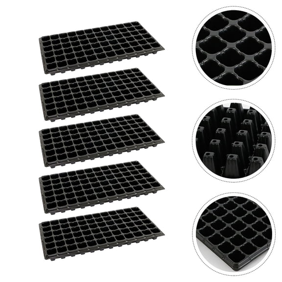 HONMEET 15Pcs Garden Supplies Tray with 72 Cell Seed Grower and Drain Hole