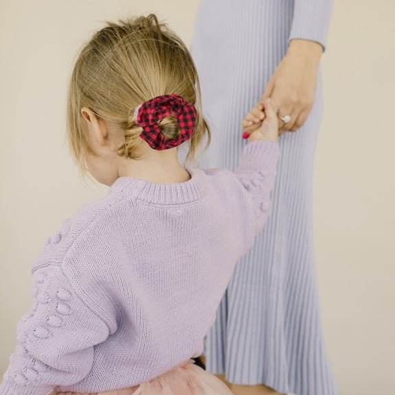 HONMEET 15Pcs Red Pattern Hair Scrunchies Versatile Elastic Ponytail Holders for Females