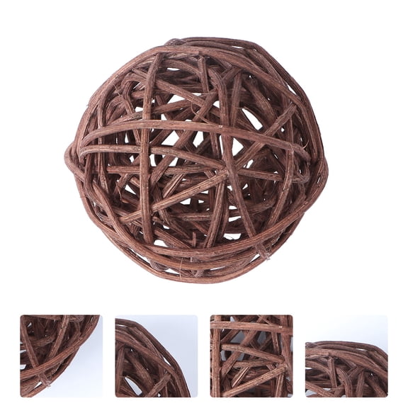 HONMEET 15Pcs DIY Hanging Tree Ornaments Brown Vine Ball Decorations for Home Office