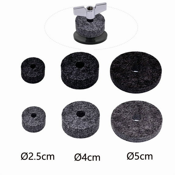 HONMEET 15-Piece Cymbal Felt Pads Set for Drum Kit, Cymbal Stand Cushions for Noise Dampening and Drum Hardware Replacement