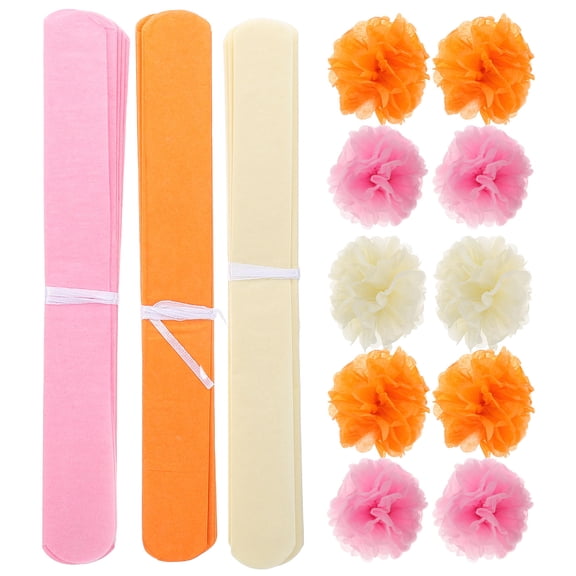 HONMEET Craft Paper Flower Decorations, Assorted Colors, 15 Pieces, Romantic Party Supplies, Floral Decor