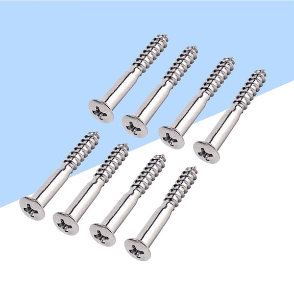 HONMEET Guitar Neck Bolts Screws Guitar Neck Mounting Screw Silver 16Pcs