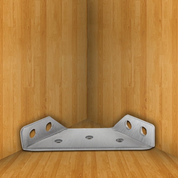 HONMEET 16Sets Stainless Steel Corner Brackets Triangle Brace for Tables Cabinets Shelves Home Use