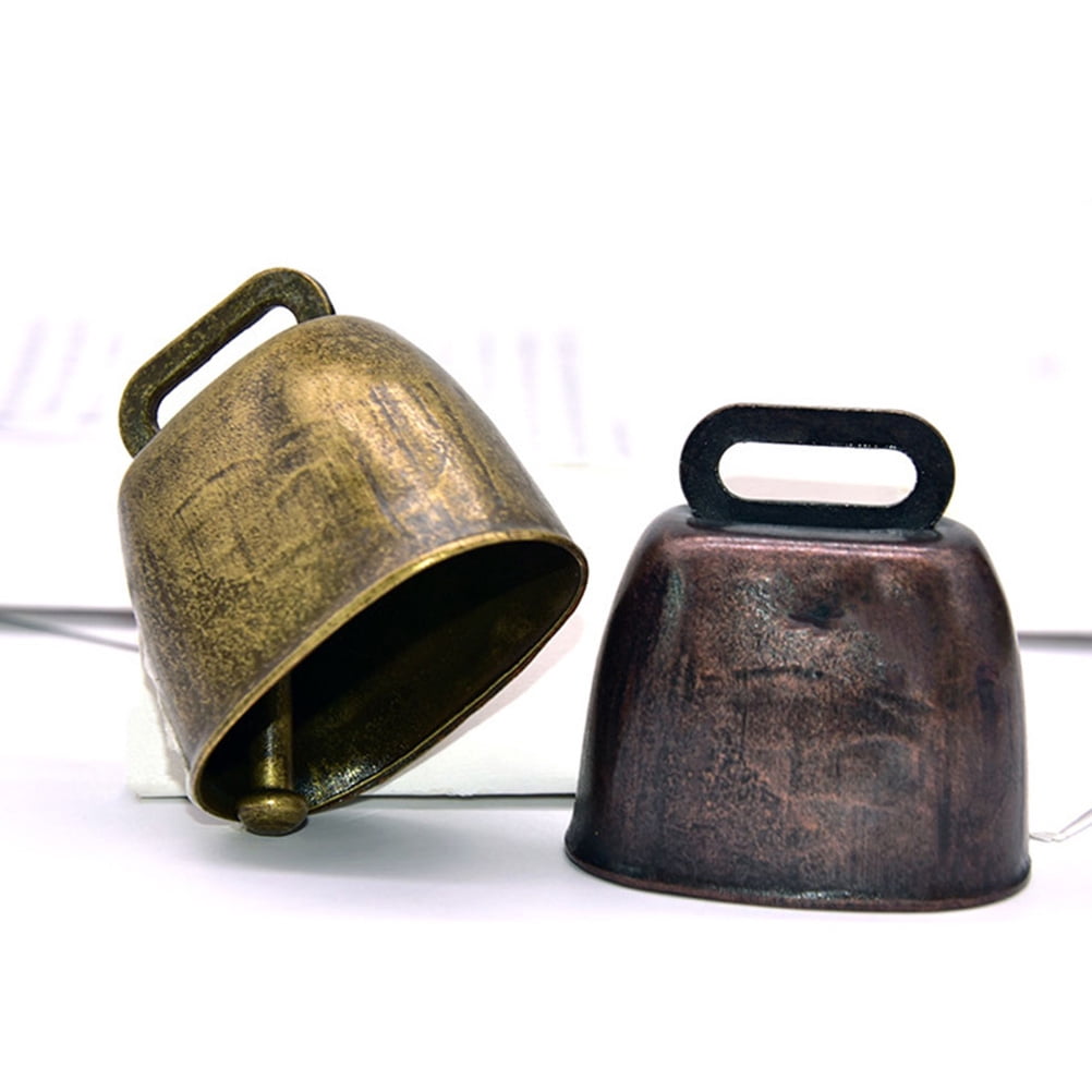 HONMEET Vintage Bell Copper 18pcs Bronze Compact Round Bell Diy Crafts ...