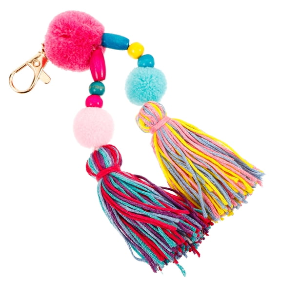 HONMEET Boho Tassel Keychain Pendant Handbag Charm Accessory, Stylish Trendy Ornament for Bag and Fashion Enthusiasts