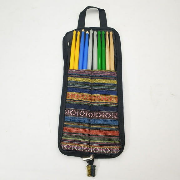 HONMEET Black Jazz Bag with Handle, Oxford Cloth Carrying Case for Drumsticks and Percussion Accessories