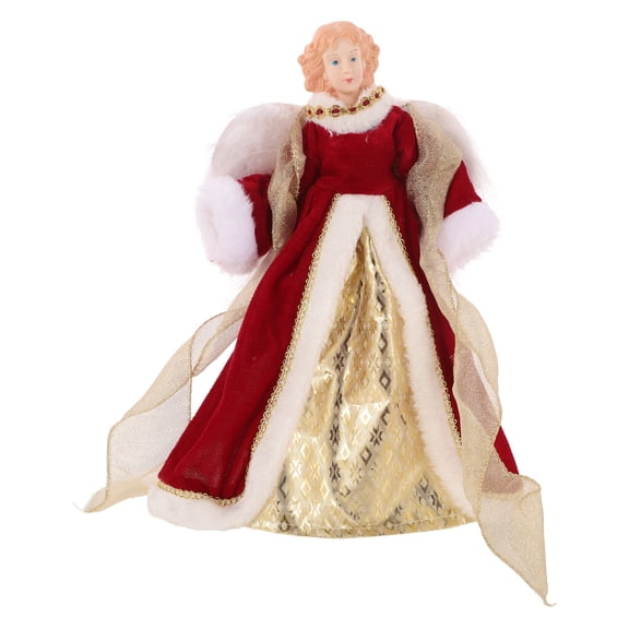 HONMEET Christmas Tree Topper Angel Decoration Polyester 31.5x23x15cm Perfect Holiday Tree Top Ornament