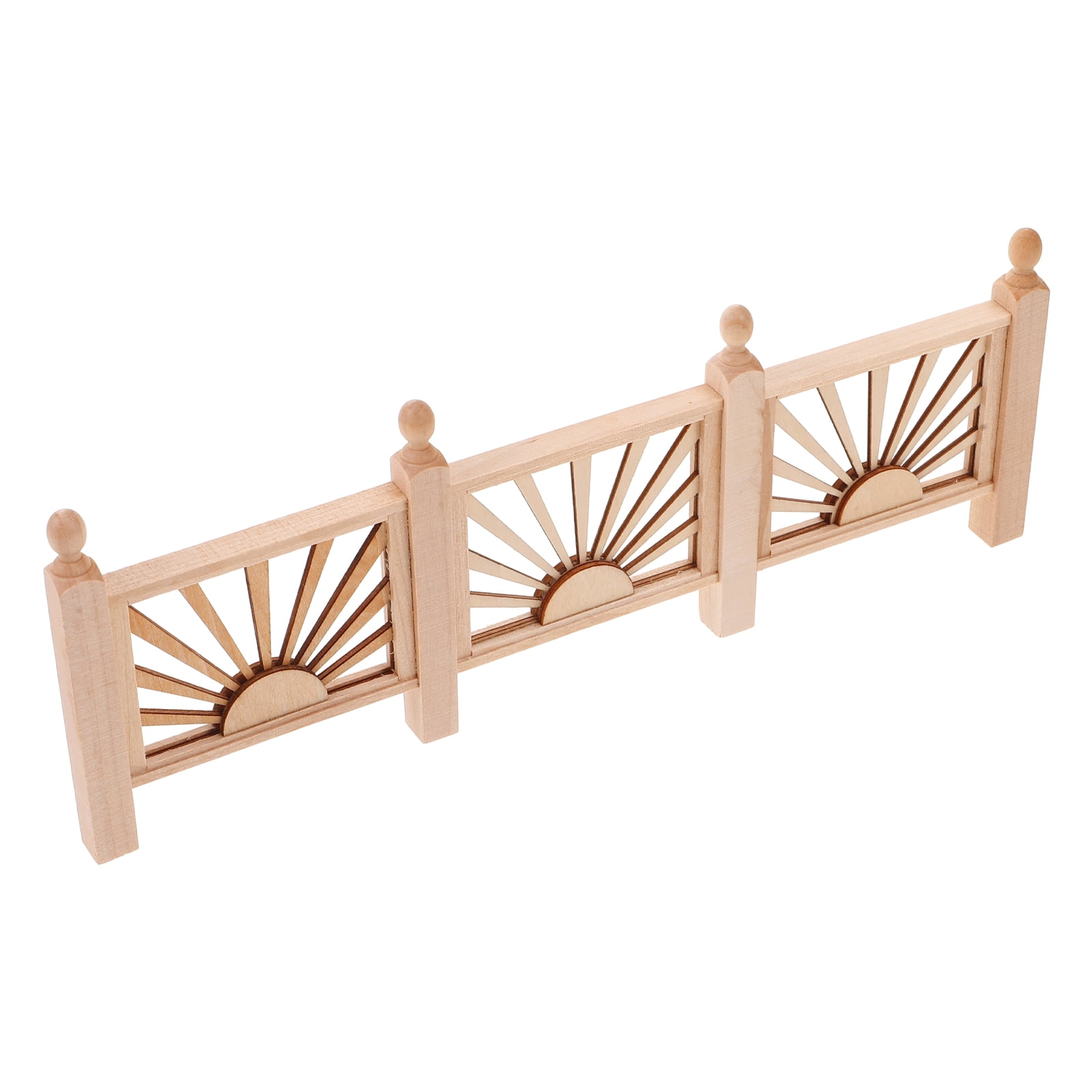 HONMEET 1-Pack Miniature Beige Porch Railing Dollhouse Accessory for ...