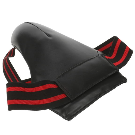 HONMEET Wear-Resistant Black PU Groin Protector Comfortable Guard for Sports and Outdoor Activities