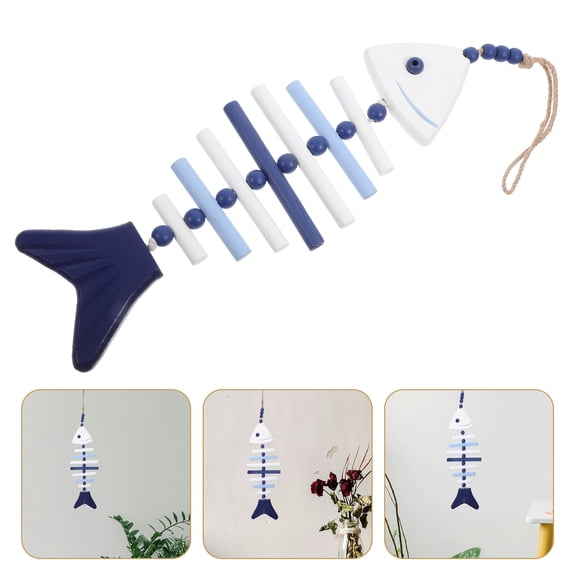 HONMEET 1Pack Fish Bone Pendant Wall Hanging Decor for Home and Bar with Nautical Theme
