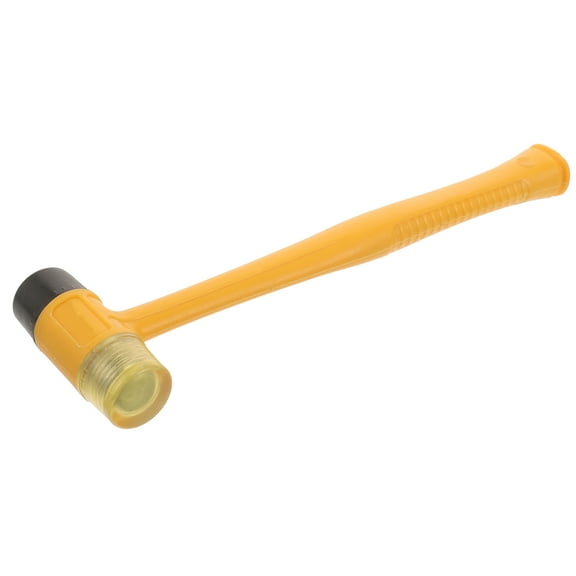 HONMEET Home Installation Hammer with Dual Round , Yellow Plastic Handle, Ideal for Furniture Assembly and Tapping