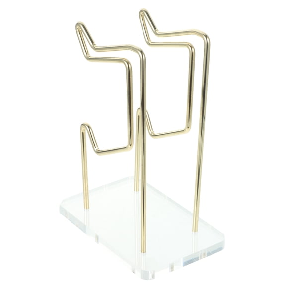 HONMEET Golden Metal Game Controller Holder Stand with Compact Flat Bottom Design for Gaming Room Accessories