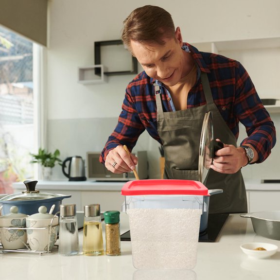 HONMEET Kitchen Food Storage Container Transparent 1Set 9.04X9.04X9.04in