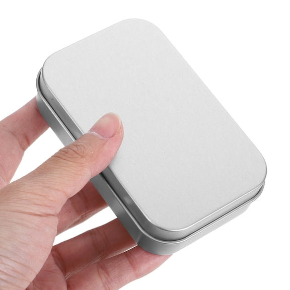 HONMEET Plated Rectangular Tin Box with Lid, Metal Storage Container for Candy, Snacks, and Small Items