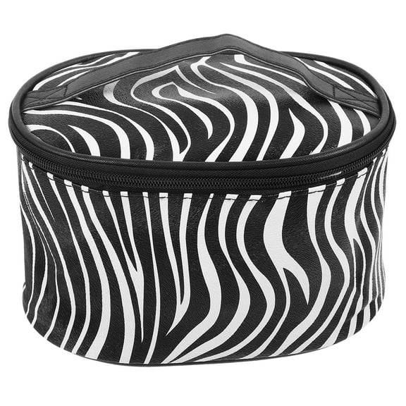 HONMEET 1Pack Oval Polyester Makeup Travel Bag Aesthetic Storage for Women Party Use 9.4X5.9X4.9in