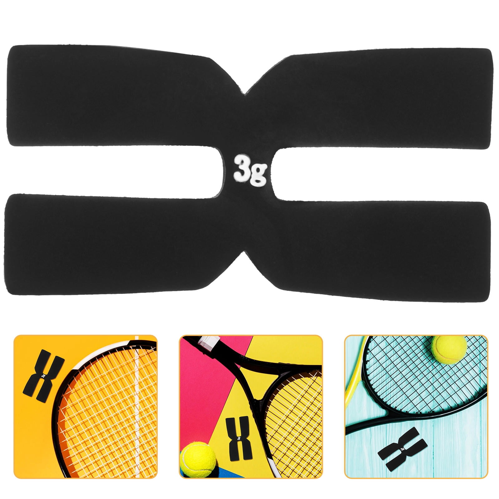 HONMEET Black Tennis Racket Weighted Pads Silicone H Shaped Plates for ...