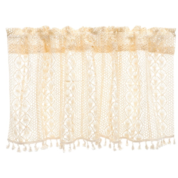 HONMEET 1Pack Short Curtains Rustic Style Easy Installation Decorative For Bathroom Cabinet 14.2x17.7in