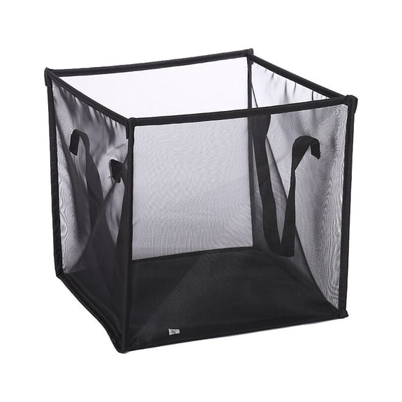 HONMEET Black Foldable Laundry Bucket for Home, Portable Clothes Washing Tub with Space-Saving Design, and Lightweight, 1 Pc
