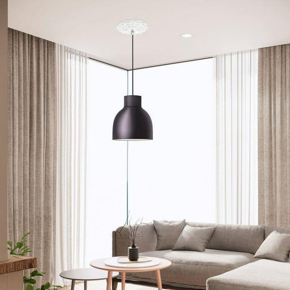 HONMEET Fan Ceiling Medallion White Circular Shape For Light Fixtures 1Pcs 12.2In