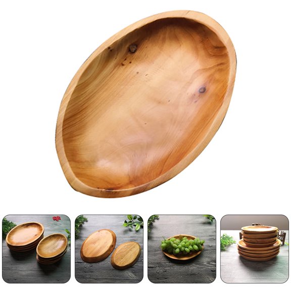 HONMEET 1-Pack Dried Fruit Platter with Retro Wood Texture - Stylish Serving Tray for Snacks and Appetizers