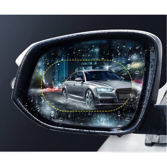 HONMEET 1Pair Anti Mist Film Protector Blue Waterproof Sticker for Car Side Mirror Reducing Light Reflection