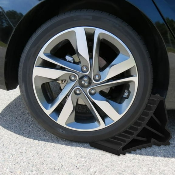 HONMEET 1Pair Heavy Duty Rubber Wheel Wedges for Car Tires Prevent Skid and Damage