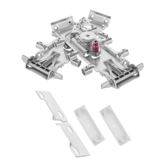 HONMEET 1Pair No Drill Concealed Kitchen Cabinet Hangers Plated Silver Wall Mount Brackets for Home Use